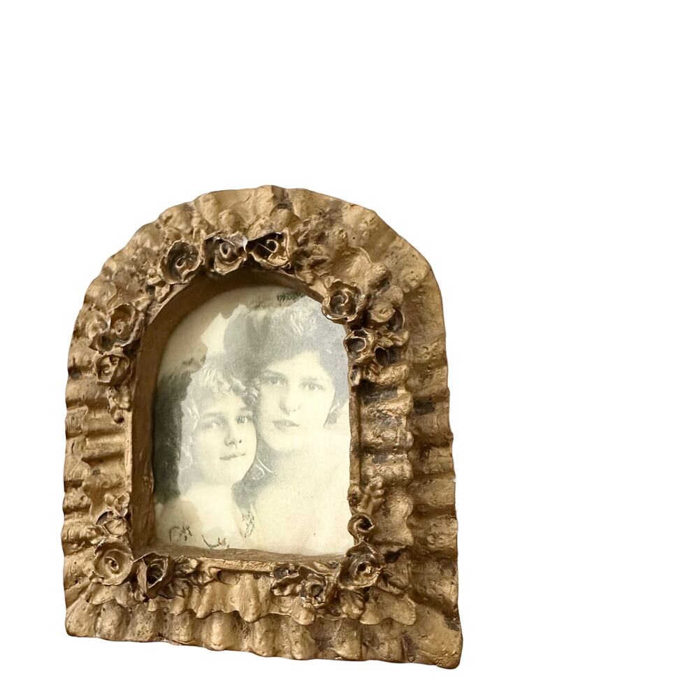 Mini French Gold Frame romantic roses Victorian resin small photo framing decor